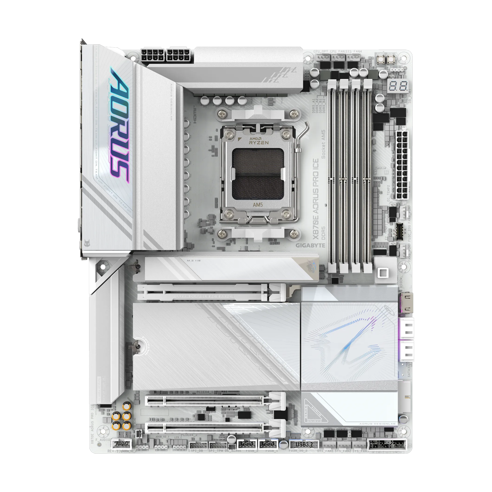 GIGABYTE X870E AORUS PRO ICE 1.1 DDR5 Motherboard  - White