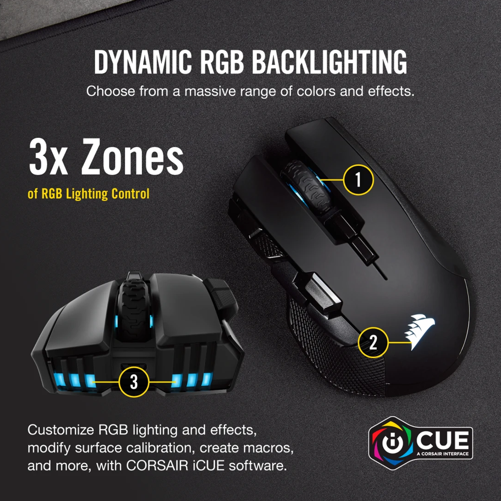 CORSAIR IRONCLAW RGB WIRELESS Gaming Mouse (EU) - Black