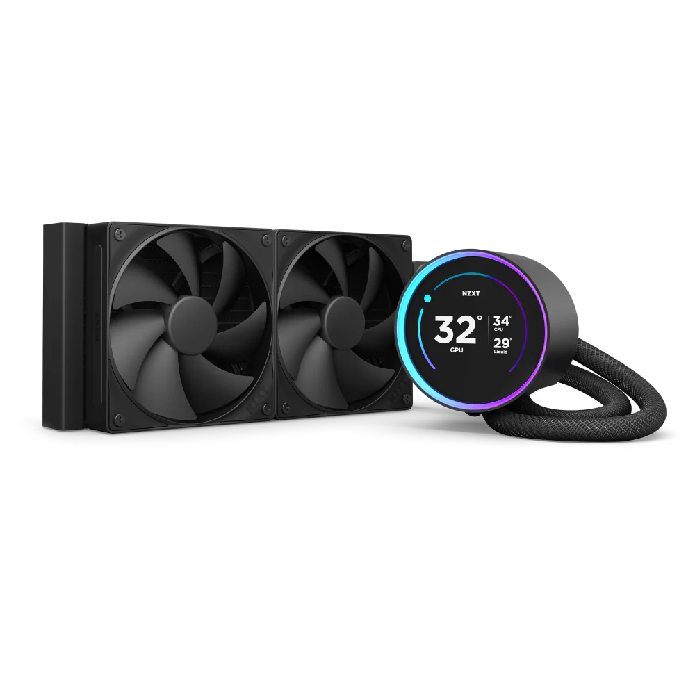 NZXT KRAKEN ELITE 240 - 240mm AIO Liquid Cooler with LCD Display - Black