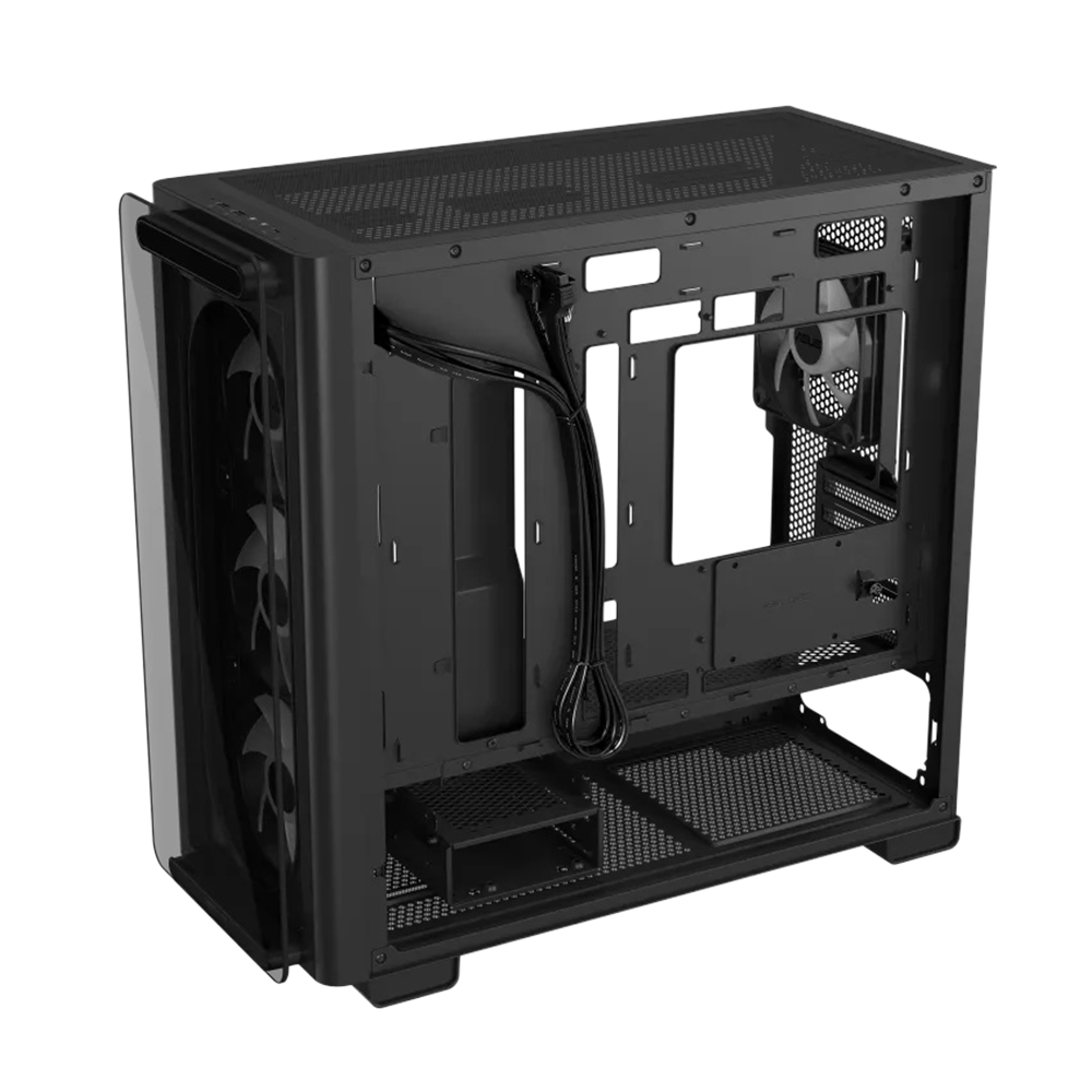 ASUS A23 PLUS With 4 Fan RGB ATX Mid Tower Case - Black