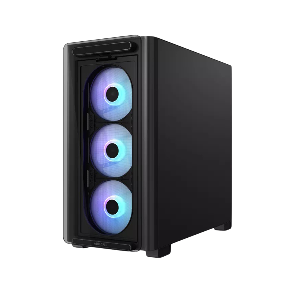ASUS A23 PLUS With 4 Fan RGB ATX Mid Tower Case - Black