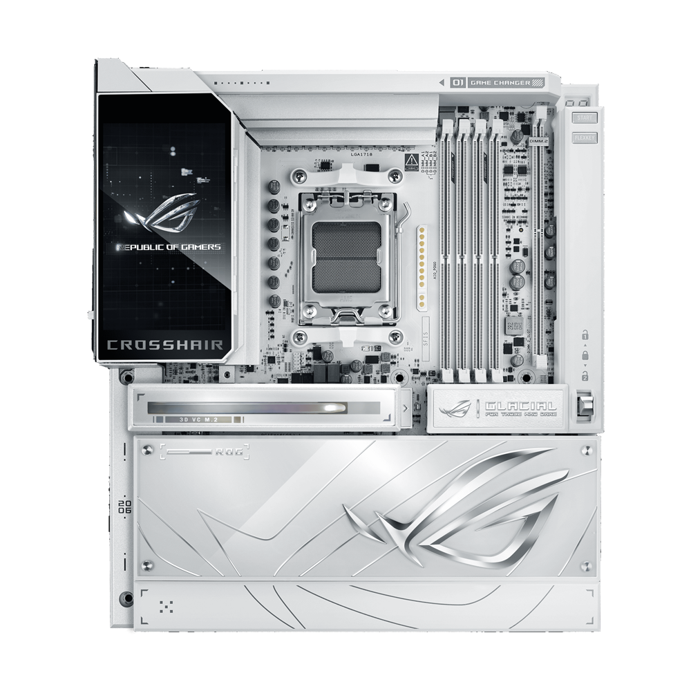 ASUS ROG CROSSHAIR X870E GLACIAL DDR5 Gaming Motherboard - White