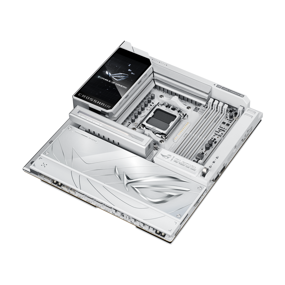 ASUS ROG CROSSHAIR X870E GLACIAL DDR5 Gaming Motherboard - White