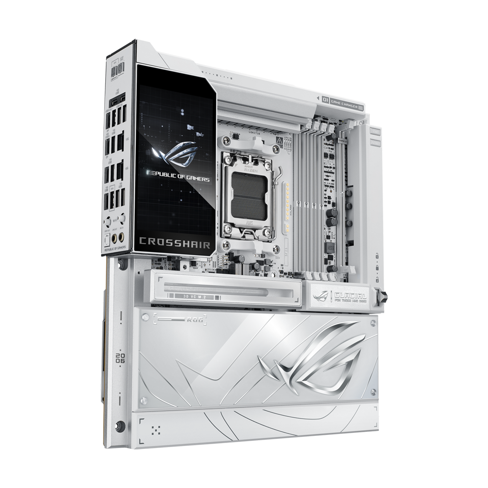 ASUS ROG CROSSHAIR X870E GLACIAL DDR5 Gaming Motherboard - White