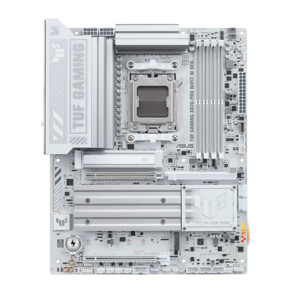ASUS TUF GAMING X870-PRO WIFI7 W NEO DDR5 Motherboard - White