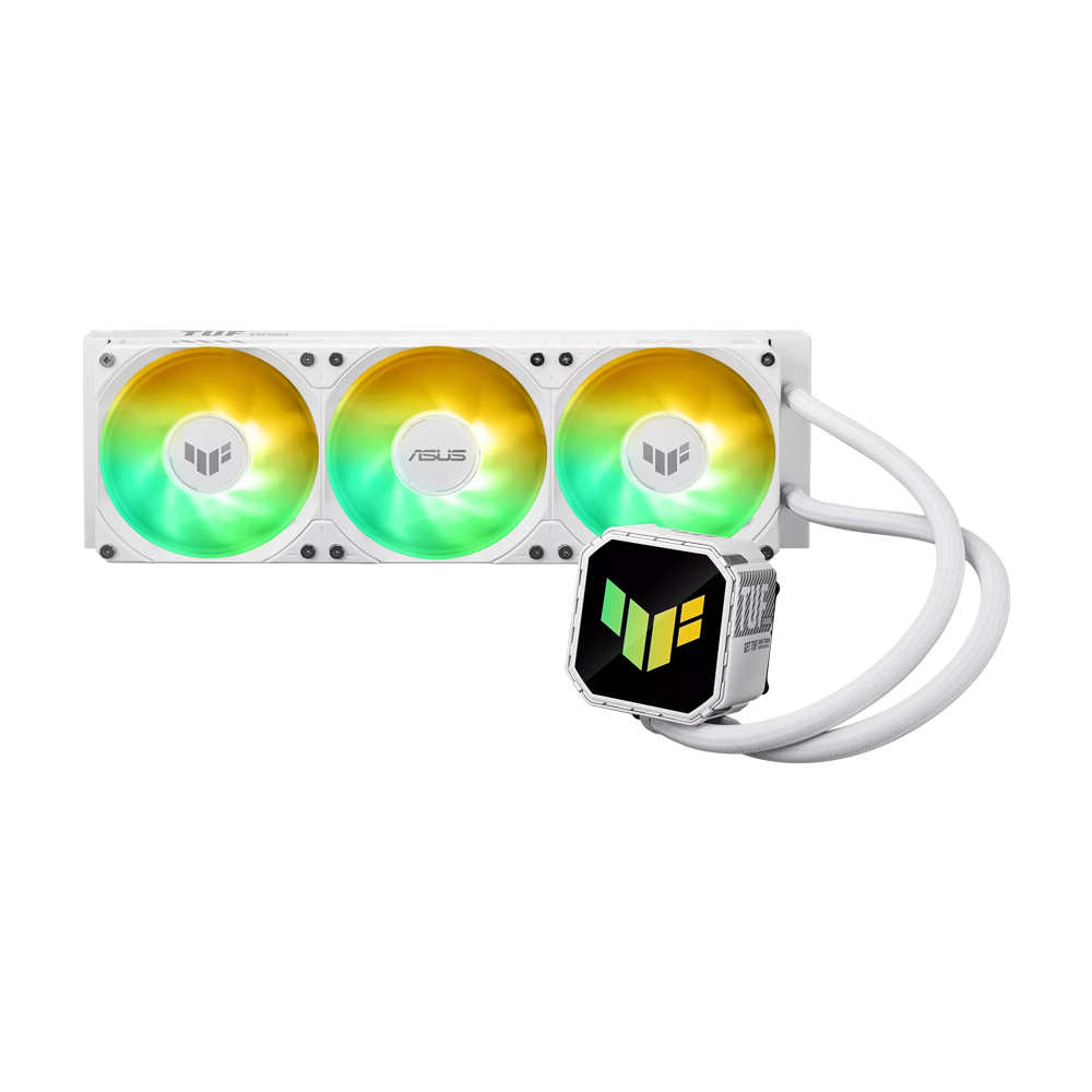 ASUS TUF GAMING III 360 ARGB LCD CPU Liquid Cooler - White