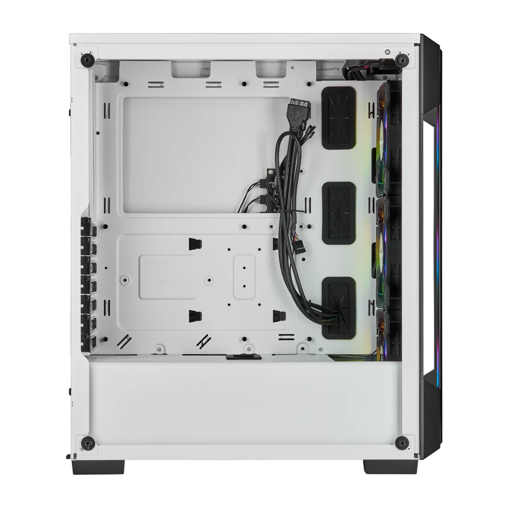 CORSAIR iCUE 220T RGB Mid Tower Case - White