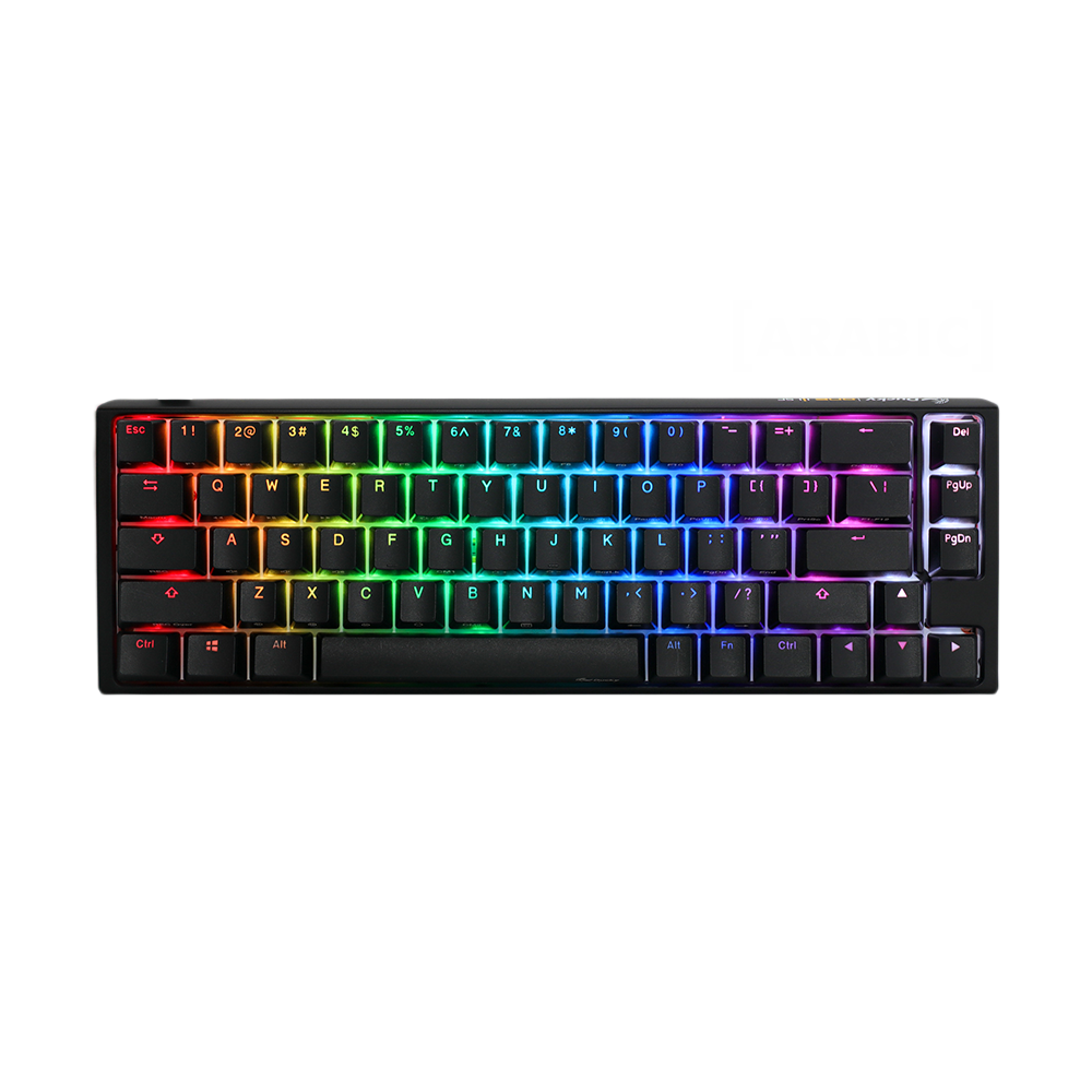 DUCKY ONE 3 SF HOT SWAP PBT Blue Switch Cherry RGB  Wired Mechanical Gaming Keyboard Arabic - Classic Black
