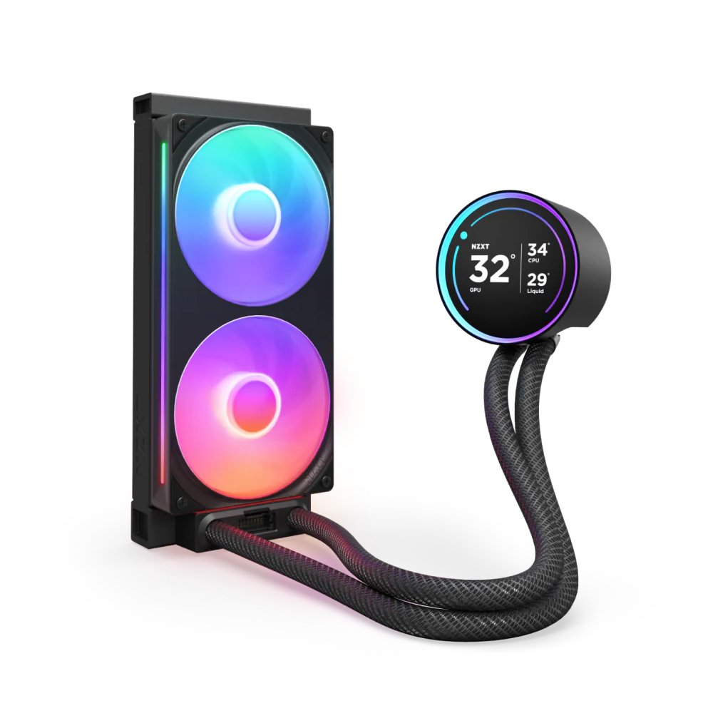 NZXT Kraken Elite 240 RGB 240mm AIO CPU Liquid Cooler With LCD Display - Black