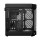 HYTE Dual Chamber Panoramic Tempered Glass ATX Case With 3 Fans - Black