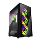 FSP CMT192 Tempered Glass USB 3.0 4 RGB Fans Mid Tower Case - Black