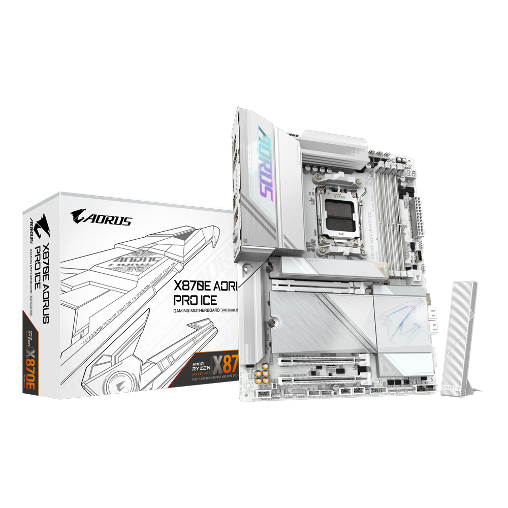 GIGABYTE X870E AORUS PRO ICE 1.1 DDR5 Motherboard  - White