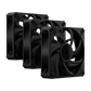 CORSAIR RS120 MAX 120mm PWM Thick Fans Triple Pack - Black