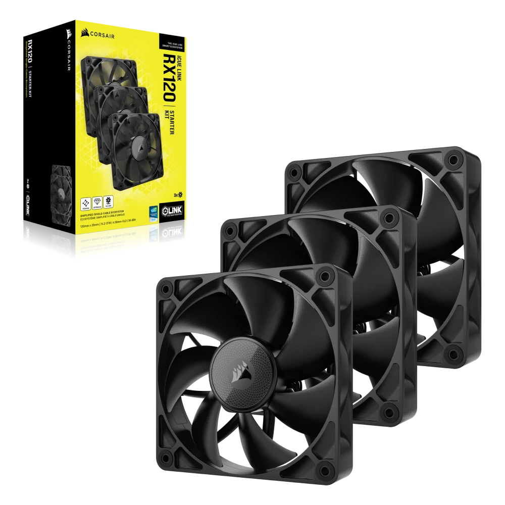 CORSAIR ICUE LINK RX120 120mm Triple Kit - Black