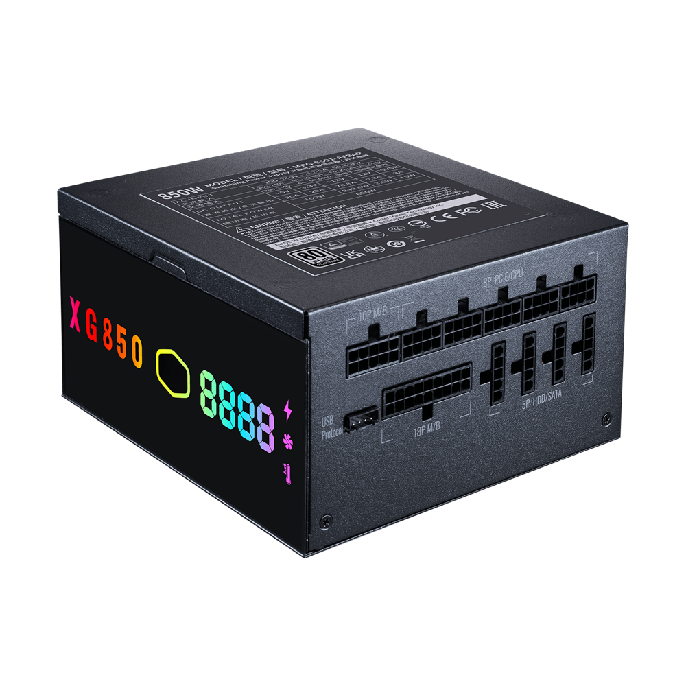 COOLER MASTER XG850 ARGB 850W 80 Plus Platinum Fully Modular Power Supply - Black