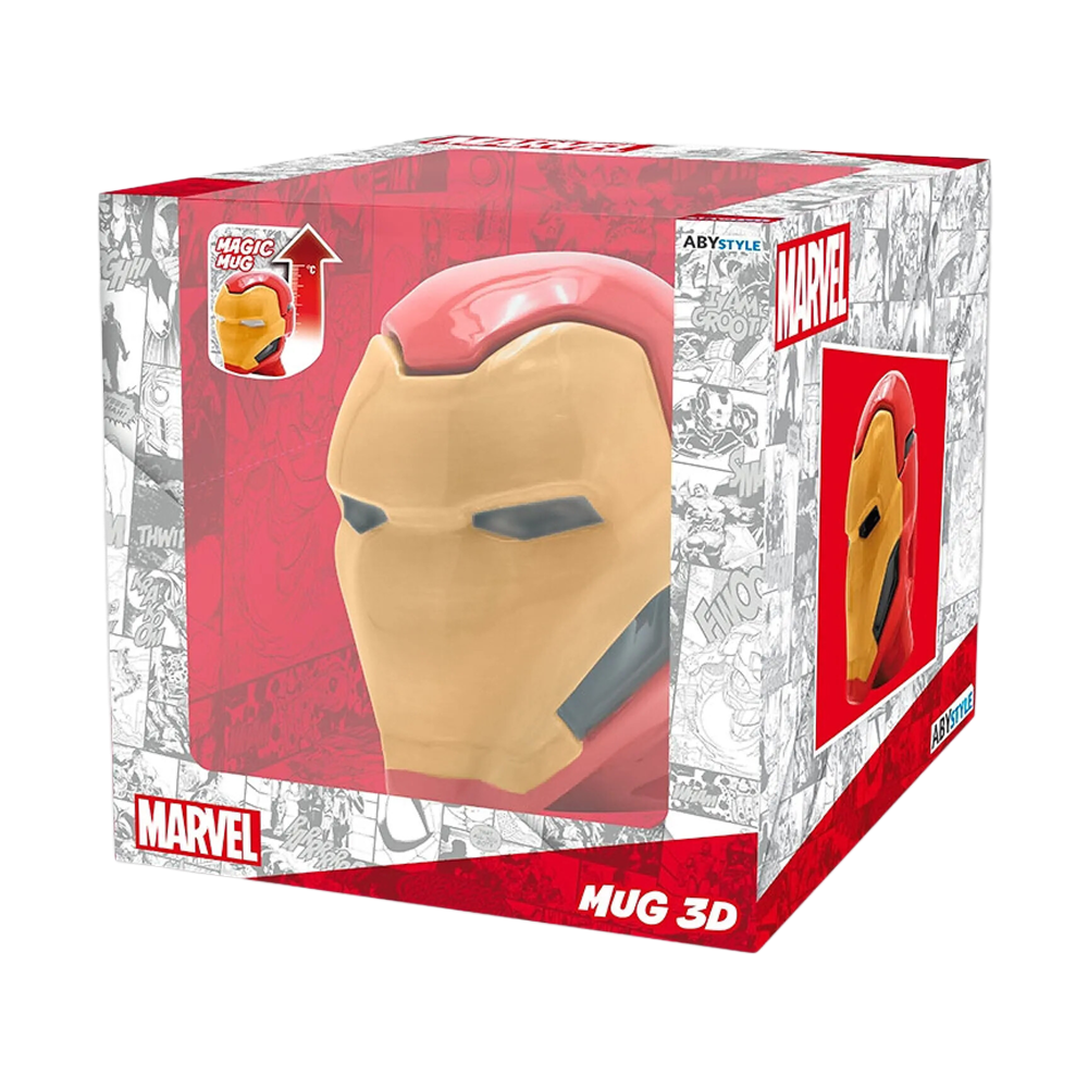 ABY HEAT REVEAL MUG: MARVEL- IRON MAN (3D)