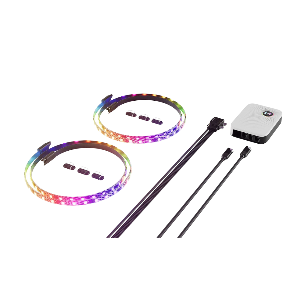 HYTE LS30 qRGB LED Strip 2 Pack with NP50 Nexus Controll Hub