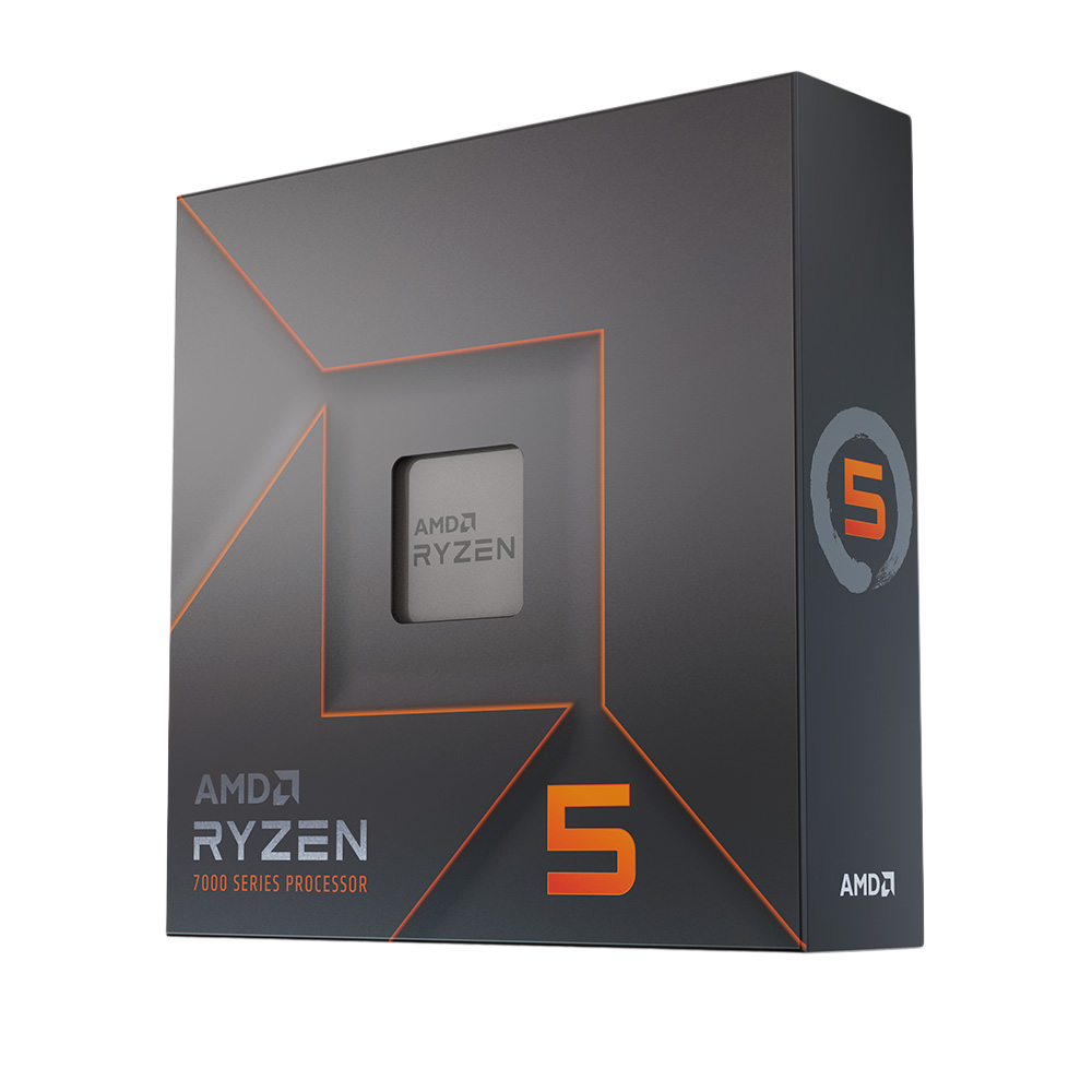 AMD CPU Desktop Ryzen 5 6C/12T 7600X(4.7/5.0 GHz Max Boost,38MB,105W,AM5) Box, With Radeon Graphics