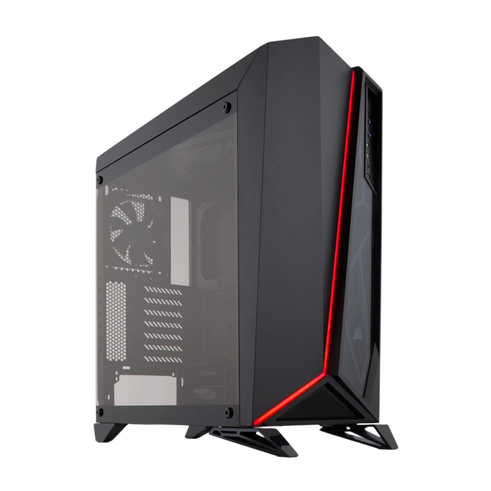 CORSAIR SPEC-OMEGA Carbide Series Mid Tower Case - Black/Red – Quadra ...