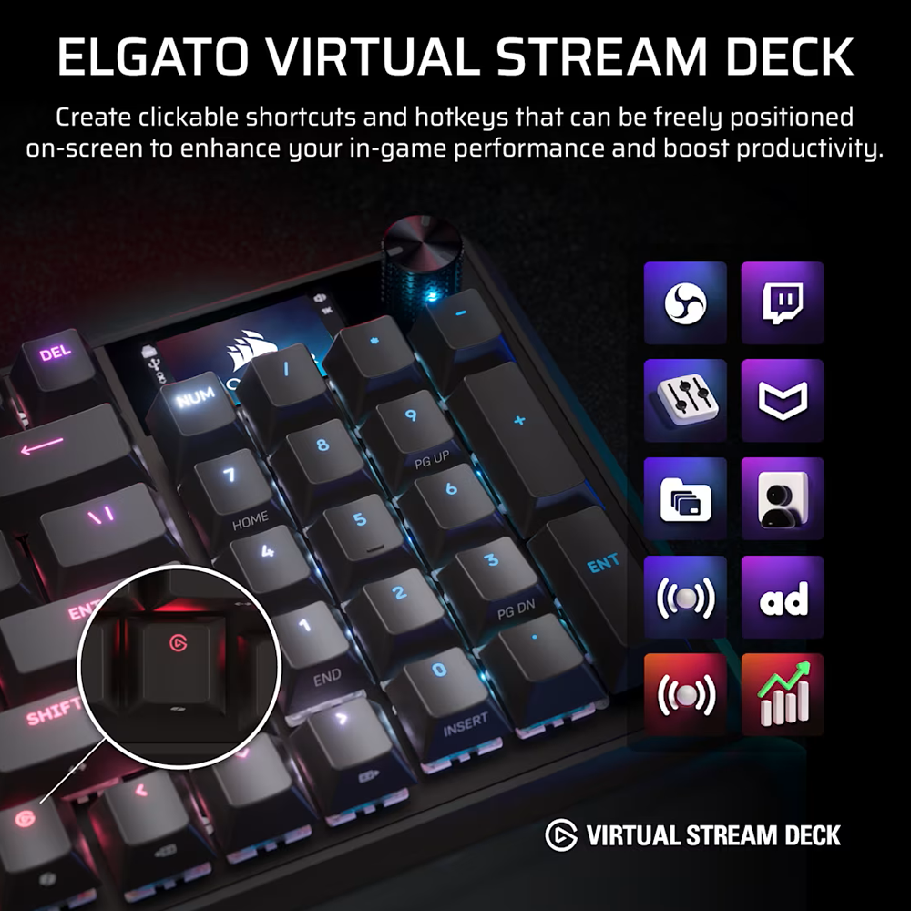 CORSAIR VANGUARD MLX Plasma 96 Wired Mechanical Gaming Keyboard - Black