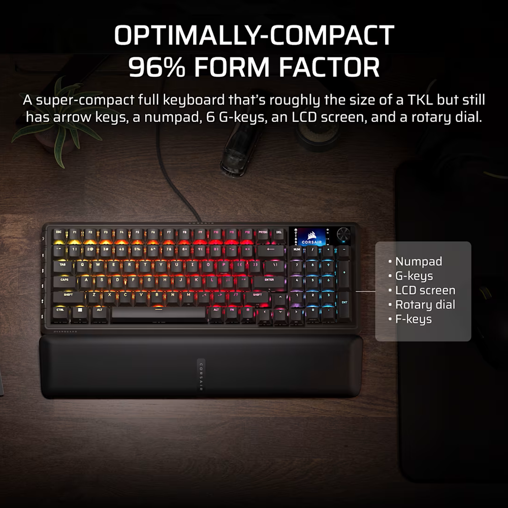CORSAIR VANGUARD MLX Plasma 96 Wired Mechanical Gaming Keyboard - Black