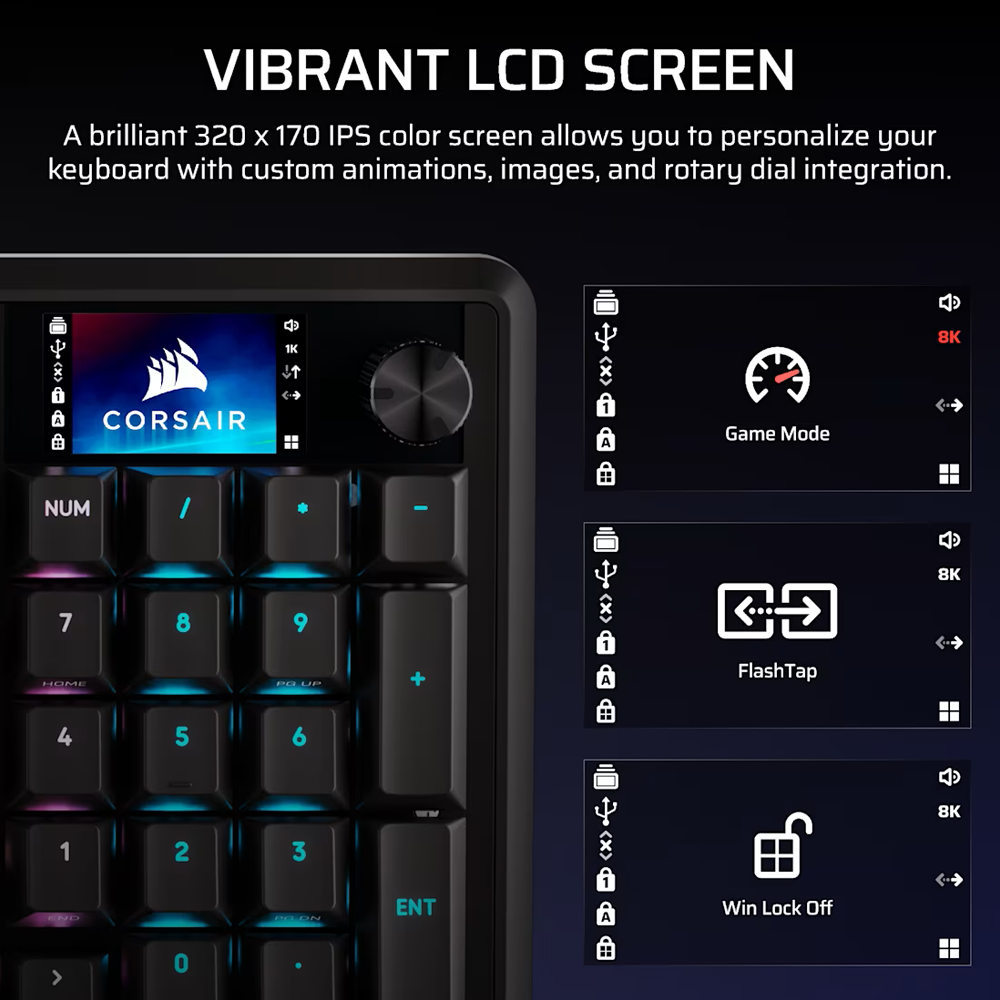 CORSAIR VANGUARD Pro 96 Hall Effect Wired Gaming Keyboard - Black