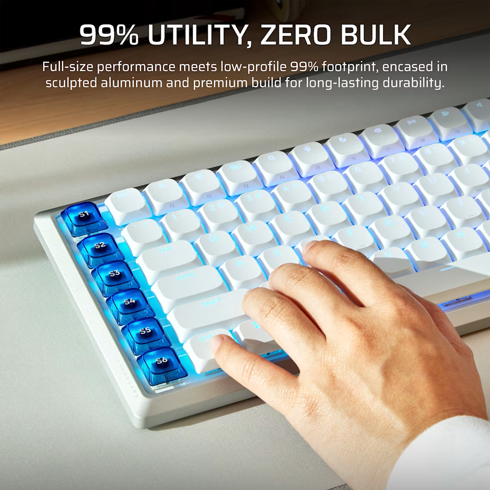 CORSAIR VANGUARD AIR 99 WIRELESS Optical Mechanical Gaming Keyboard - White