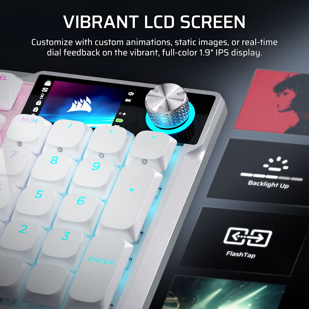 CORSAIR VANGUARD AIR 99 WIRELESS Optical Mechanical Gaming Keyboard - White