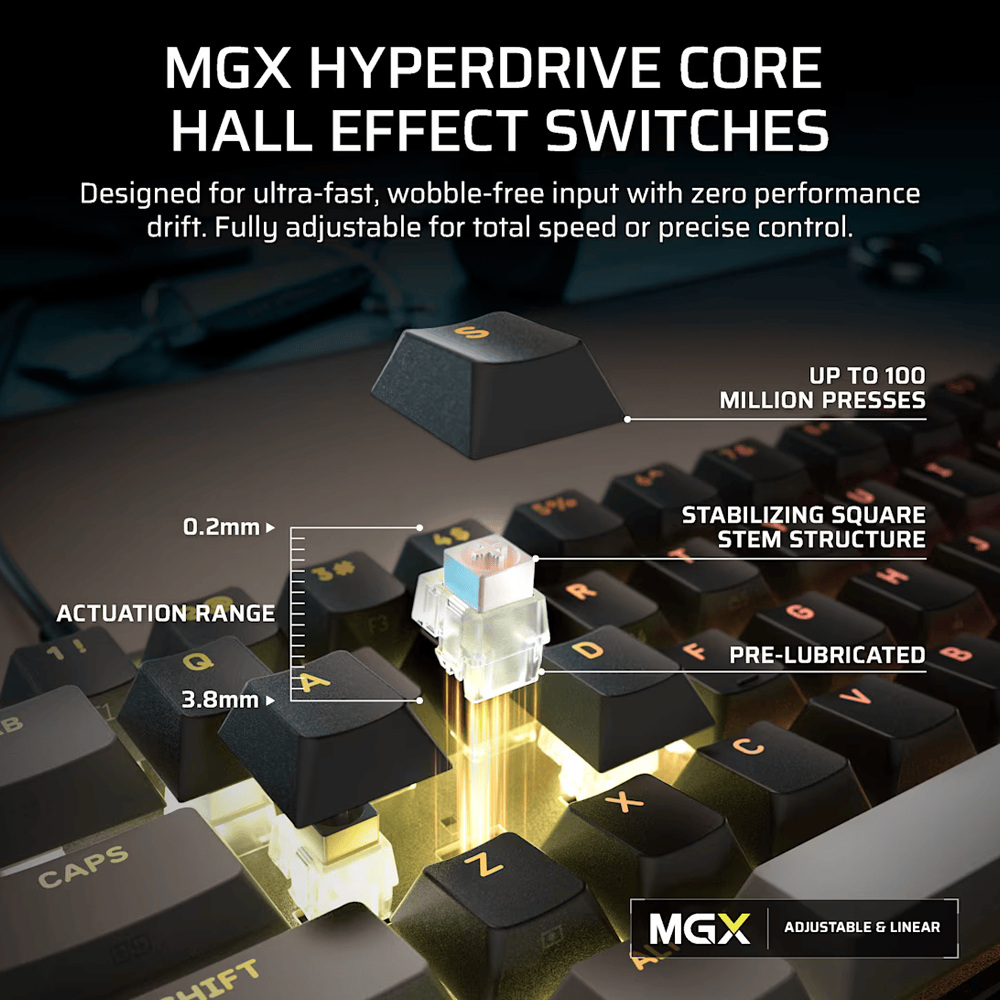 CORSAIR CLIPPER Pro Mini 60 Hall Effect Wired Gaming Keyboard - Black