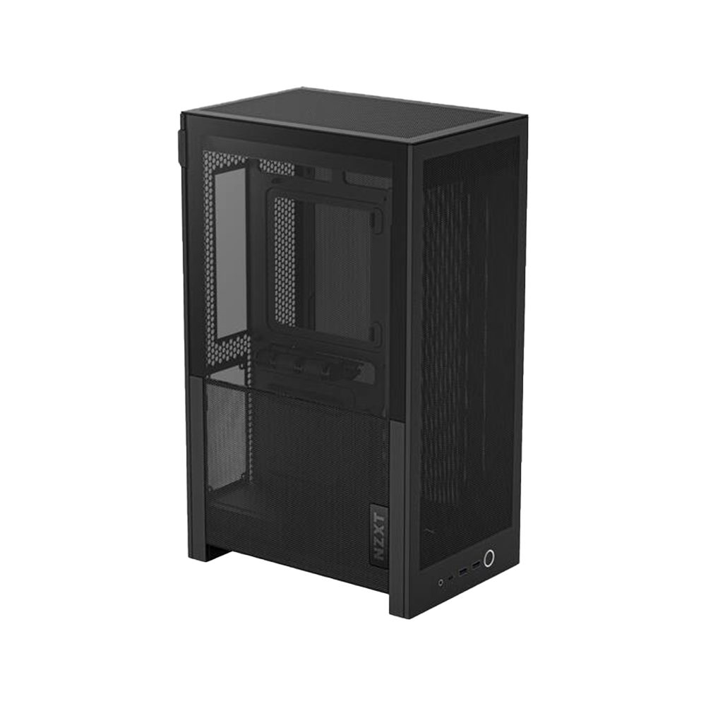 NZXT H2 Flow (2026) With PCIe 5.0 Riser Cable Mini-ITX Case - Black