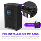 NZXT H2 Flow (2026) With PCIe 5.0 Riser Cable Mini-ITX Case - Black