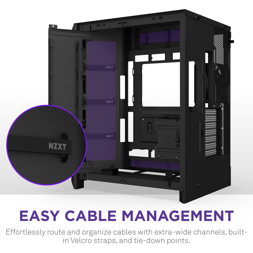 NZXT H9 Flow (2025) Dual-Chamber Mid-Tower Case - Black
