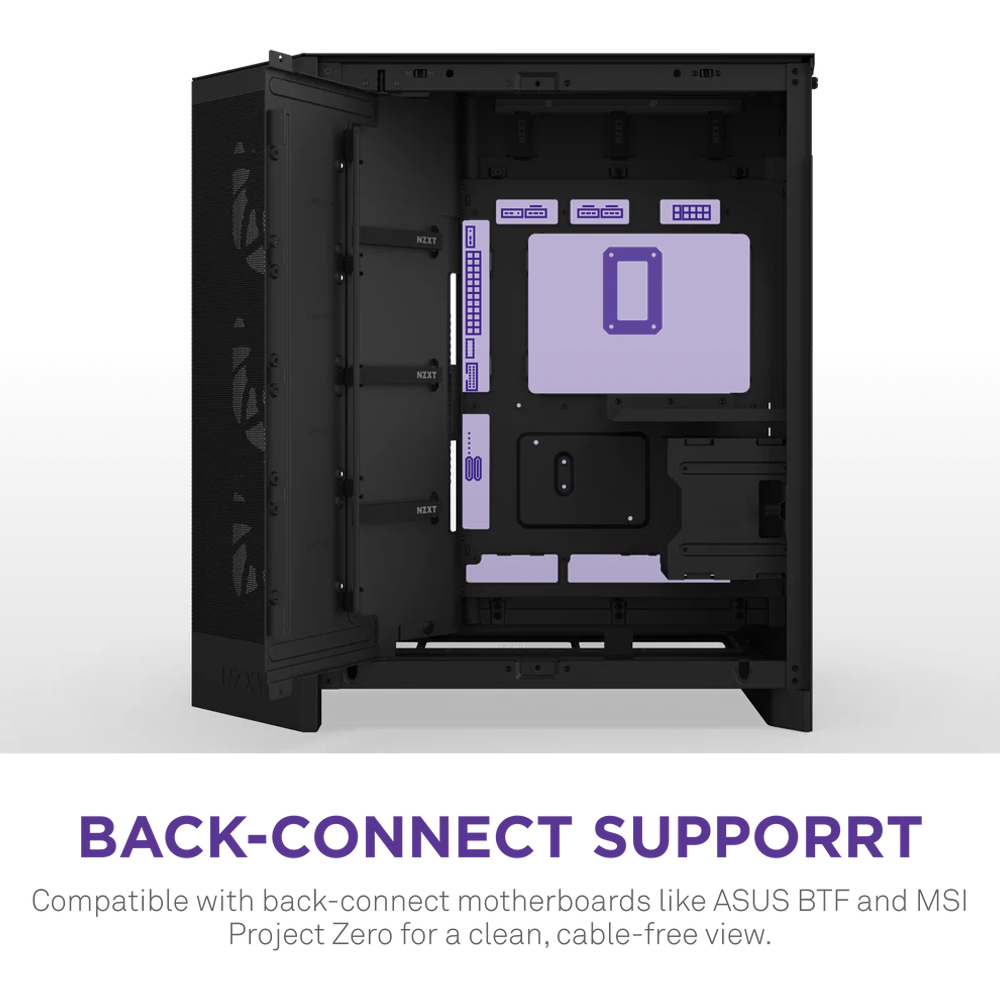 NZXT H9 Flow (2025) Dual-Chamber Mid-Tower Case - Black