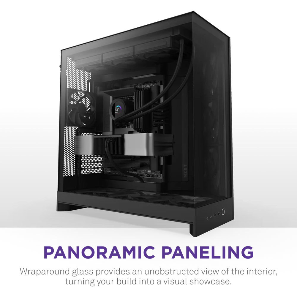 NZXT H9 Flow (2025) Dual-Chamber Mid-Tower Case - Black