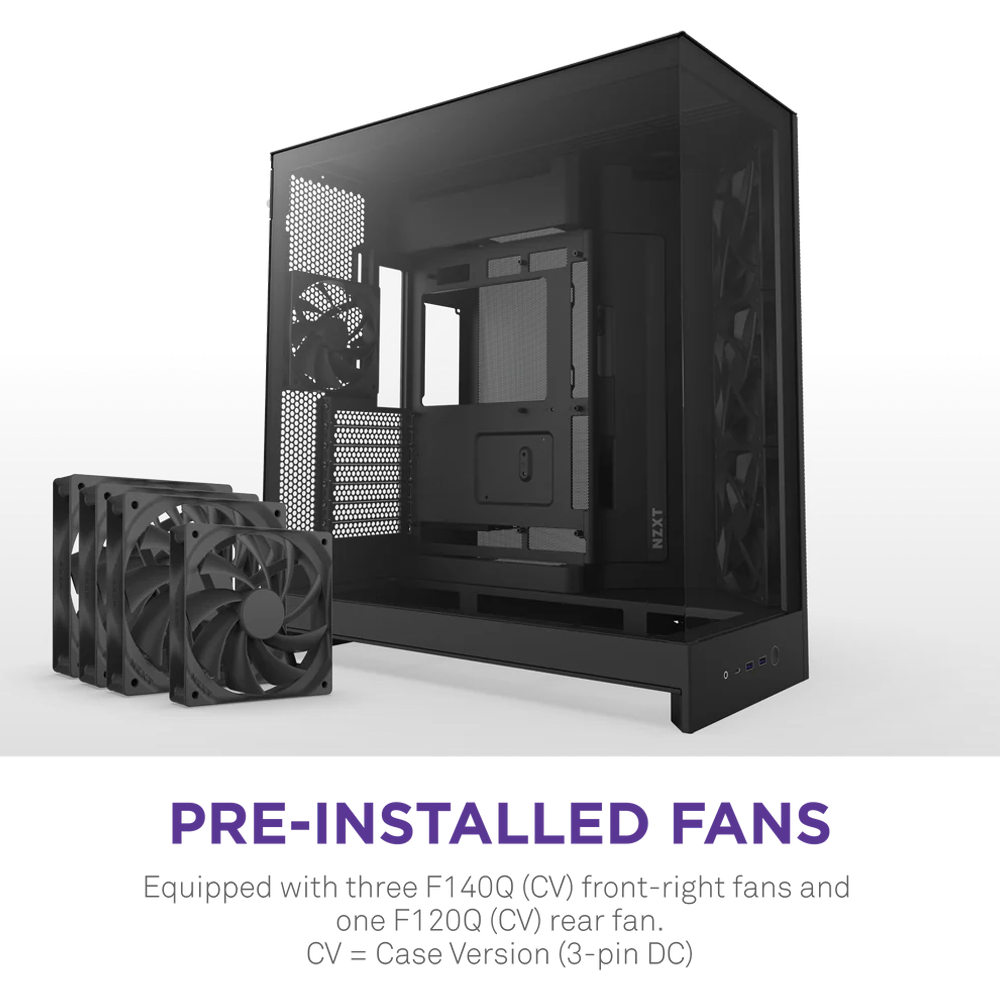 NZXT H9 Flow (2025) Dual-Chamber Mid-Tower Case - Black