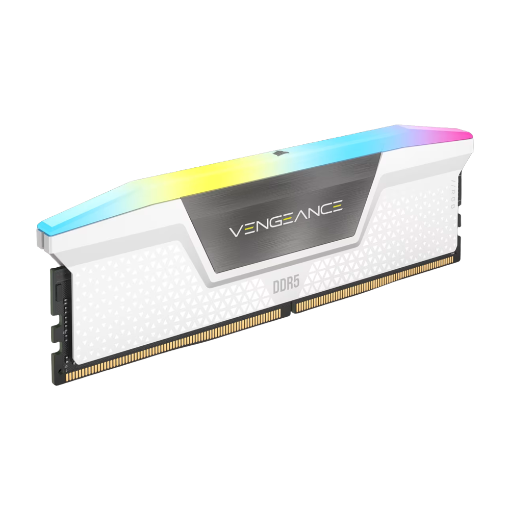 CORSAIR VENGEANCE 32GB(2x16GB) RGB DDR5 6000MHz CL30 Memory Kit - White