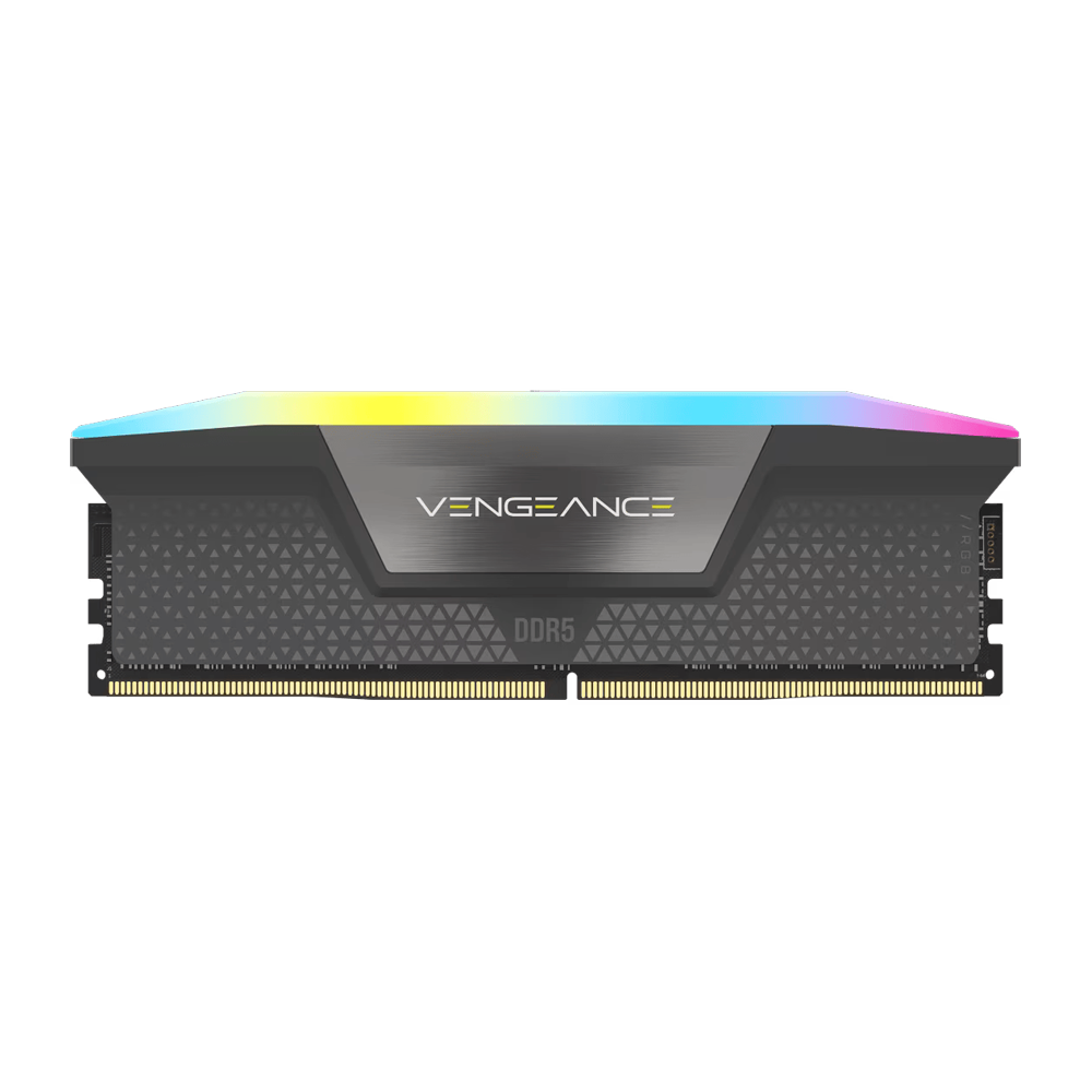 CORSAIR VENGEANCE RGB 32GB (2x16GB) DDR5 6000MHz CL38 Memory - Grey