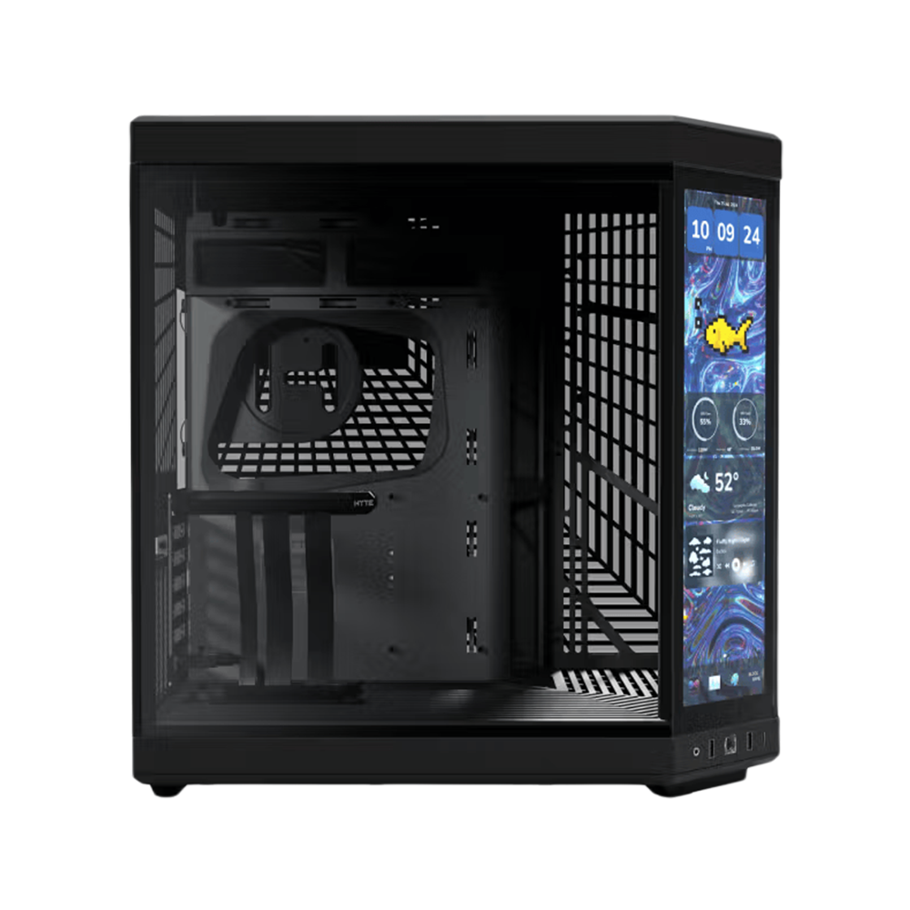HYTE Y70 TOUCH INFINITE 14.5 Inch Integrated IPS Touchscreen ATX Case - Pitch Black
