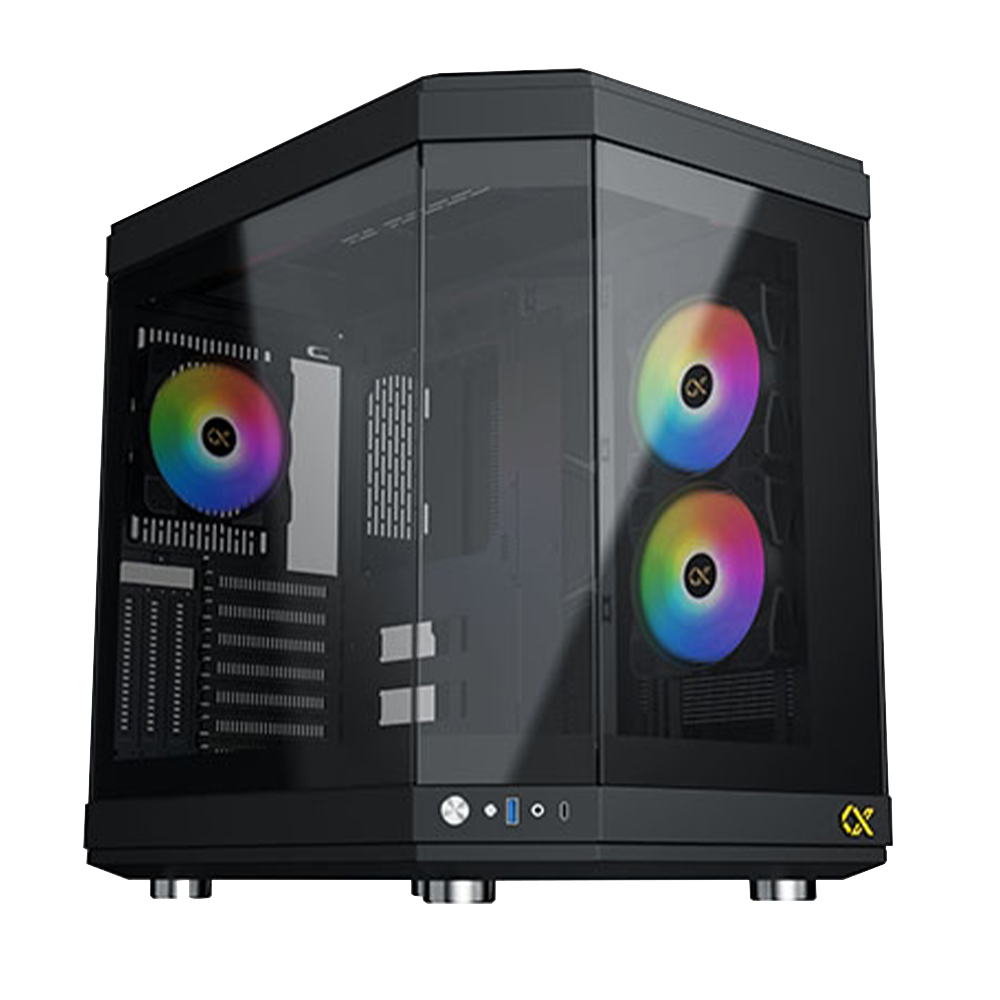 XIGMATEK CUBI Type C Galaxy II Fan Control Kit ATX Case - Black