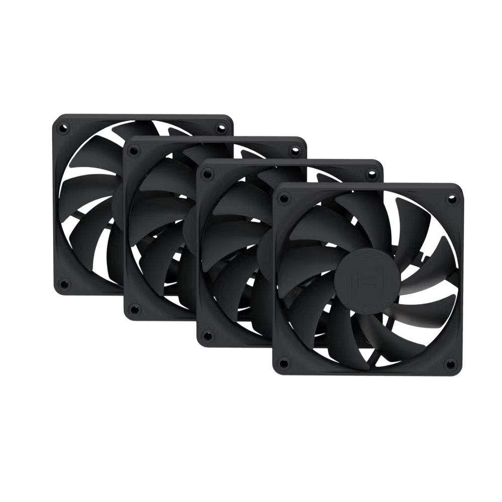 HYTE FA12 Fans 4 Pack Luxury High Airflow Case Fans - Pitch Black
