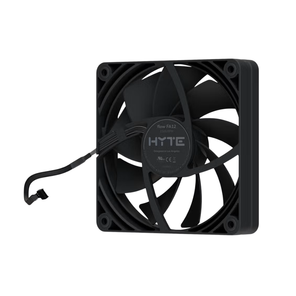 HYTE FA12 Fans 4 Pack Luxury High Airflow Case Fans - Pitch Black