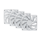 HYTE FA12 Fans 4 Pack Luxury High Airflow Case Fans - Snow White