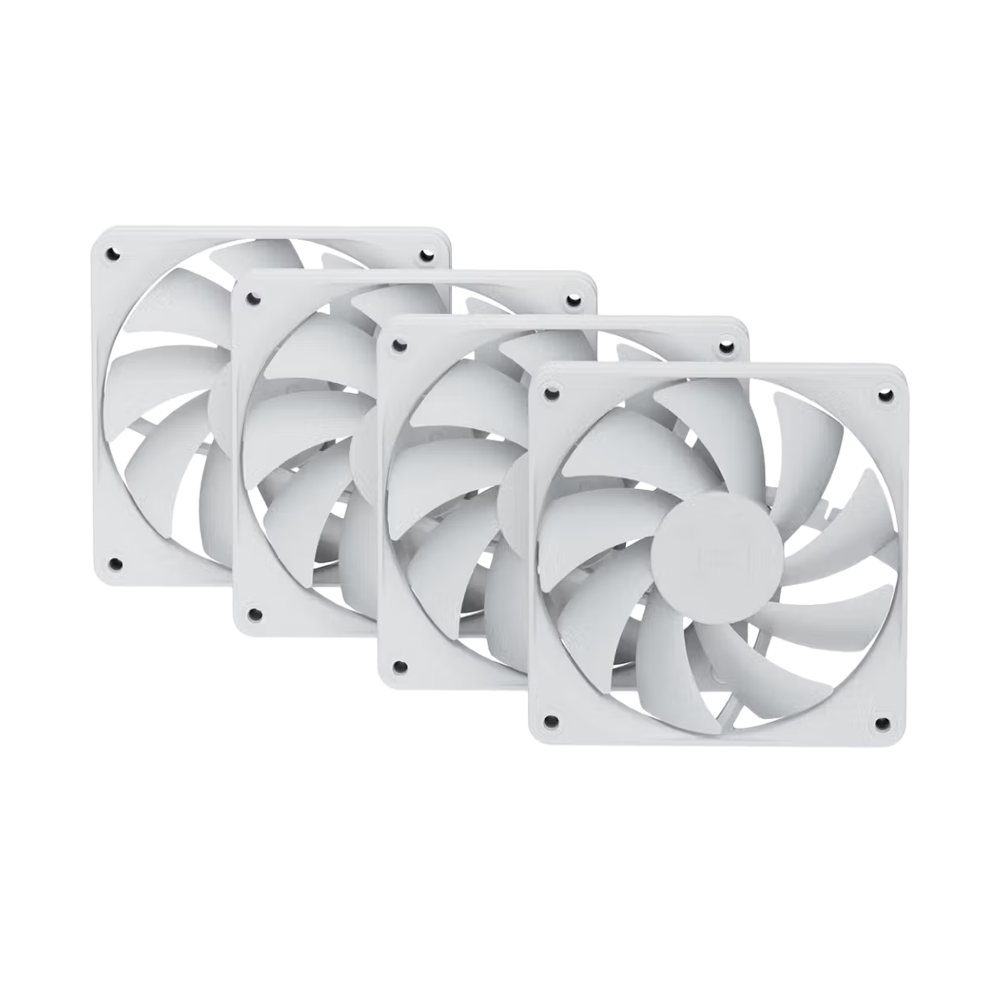 HYTE FA12 Fans 4 Pack Luxury High Airflow Case Fans - Snow White
