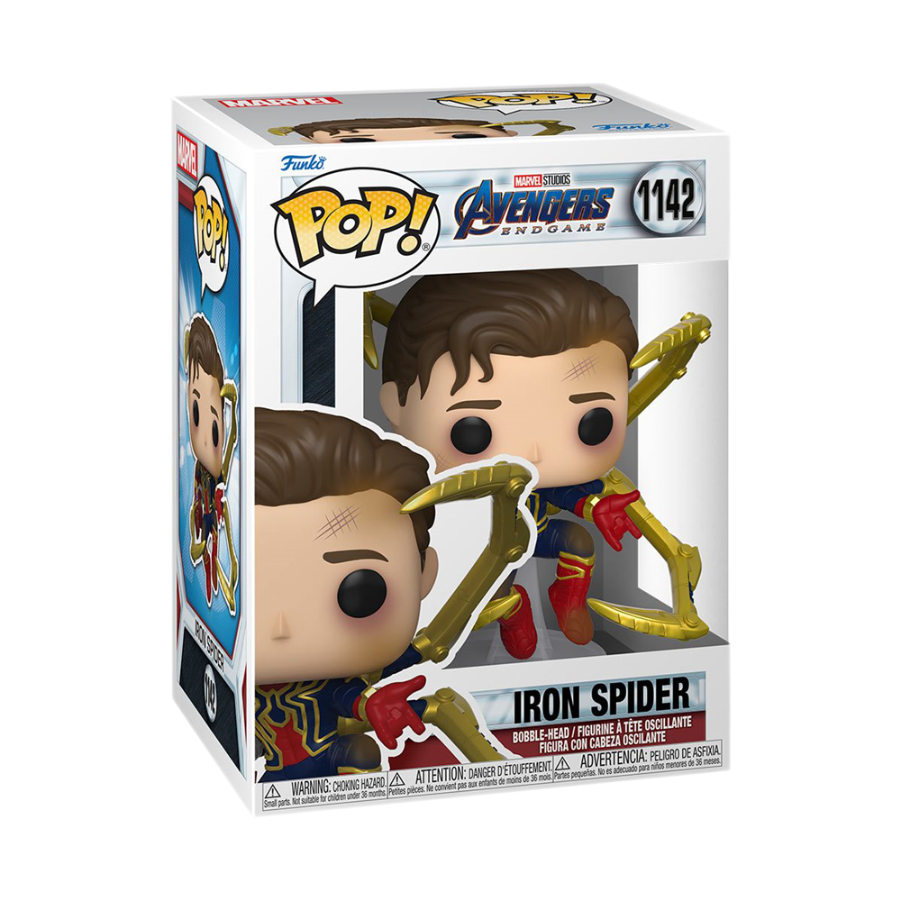 POP: MARVEL- AVENGERS END GAME IRON SPIDER W/ NANO GAUNTLET (UNMASKED) (EXC)