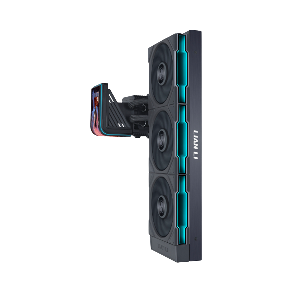 LIAN LI HydroShift II OLED Curved 360TL Liquid Cooler  With UNIFAN TL Flex Fans - Black