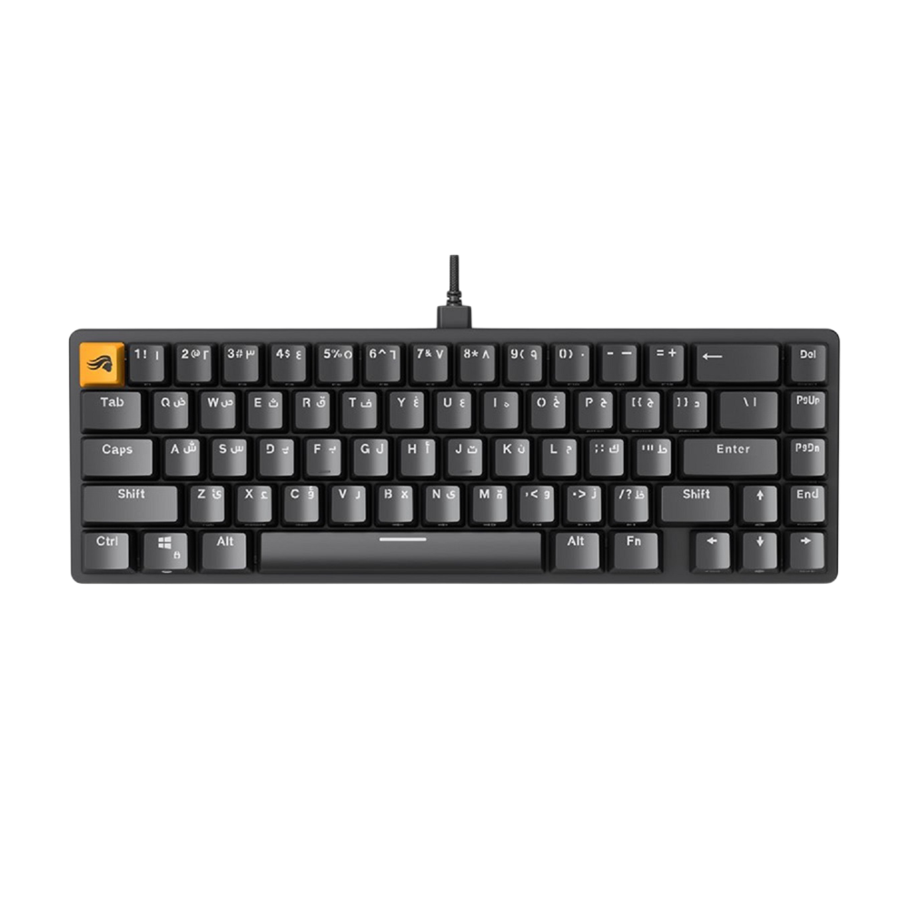 GLORIOUS GMMK2 65% Wired RGB Mechanical Gaming Keyboard Arabic - Black