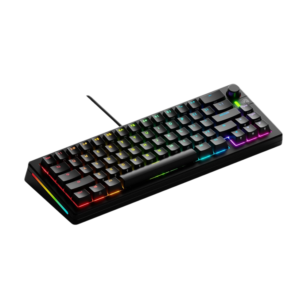 GLORIOUS GMMK 3 HE 75% Prebuilt Wired Mechanical Gaming Keyboard Arabic - Black