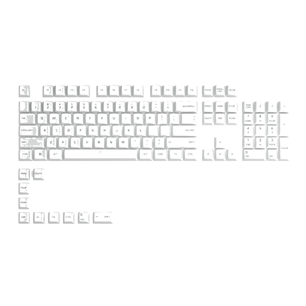 GLORIOUS PBT Key Caps For Mechanical Gaming Keyboards - White