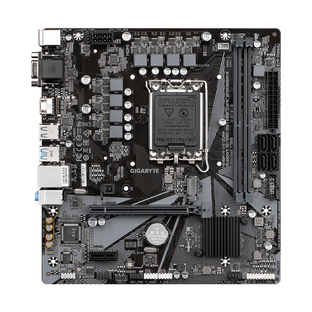GIGABYTE H610M H V2 DDR4 MICRO ATX Motherboard - Black
