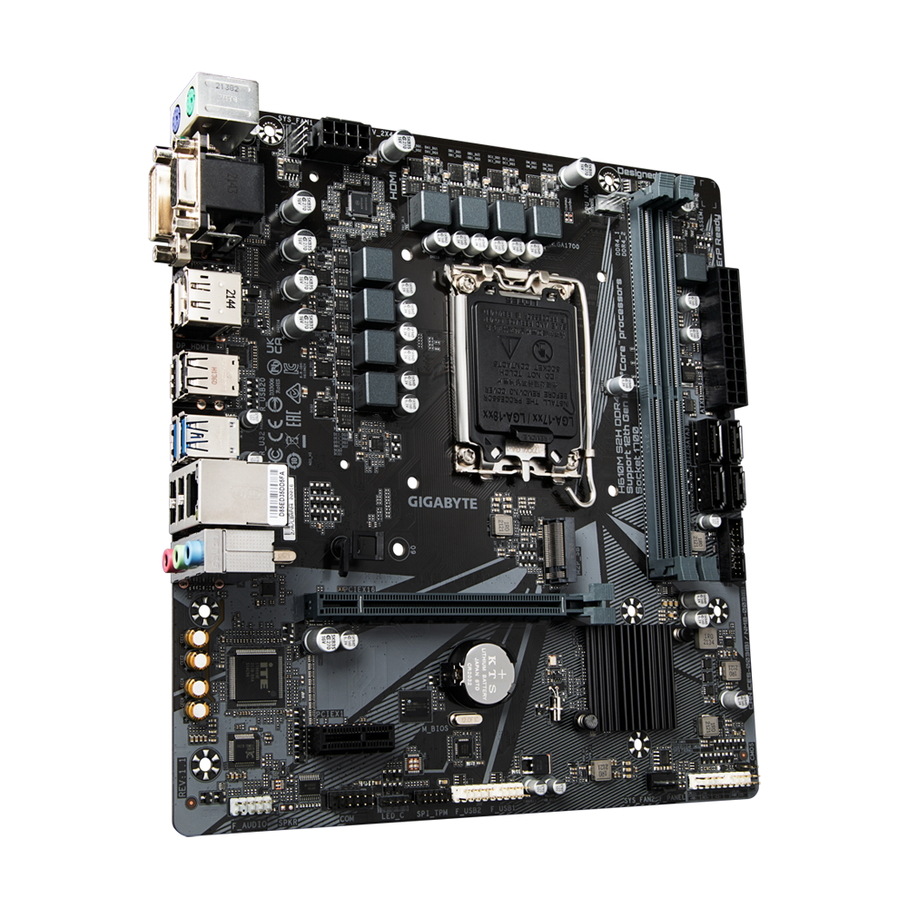 GIGABYTE H610M S2H DDR4 (rev 1.1) MICRO ATX Motherboard - Black